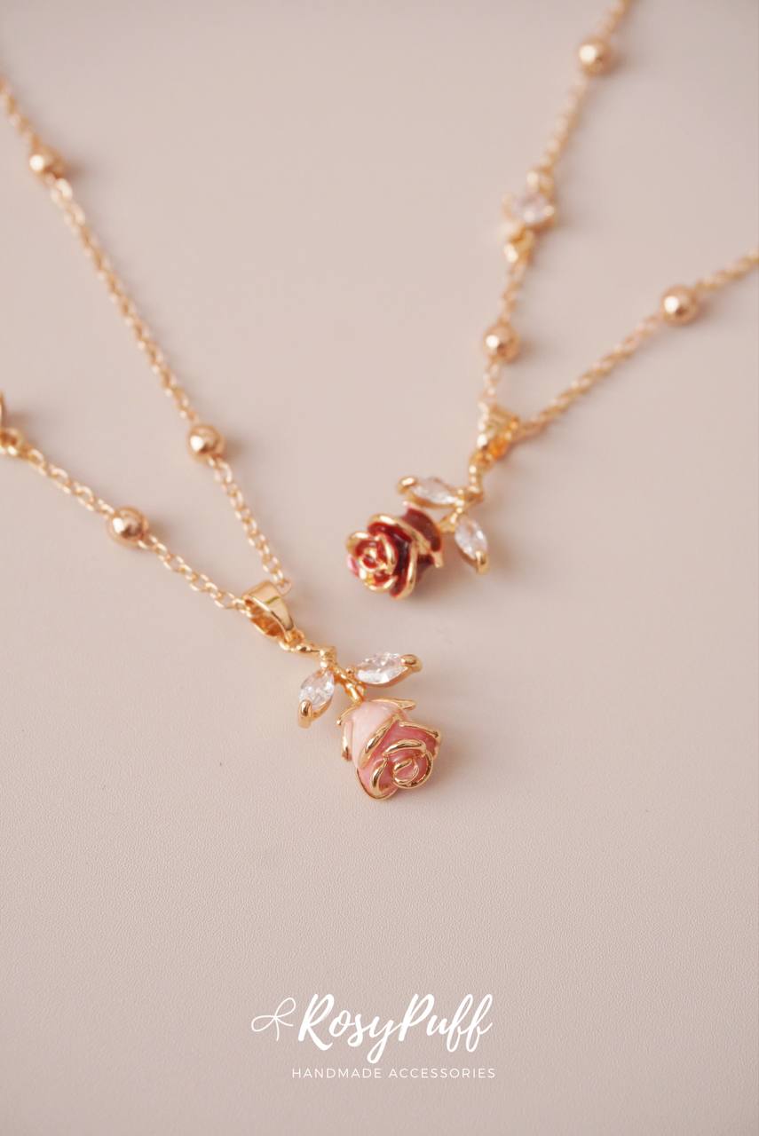 Eternal Rose Necklace In Pink