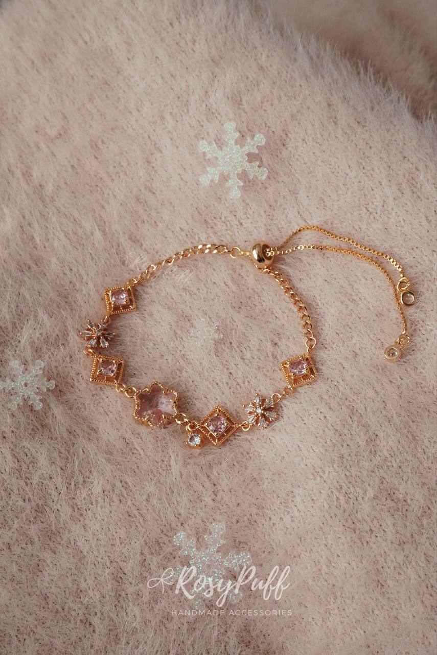 Christmas Pink Gems Bracelet