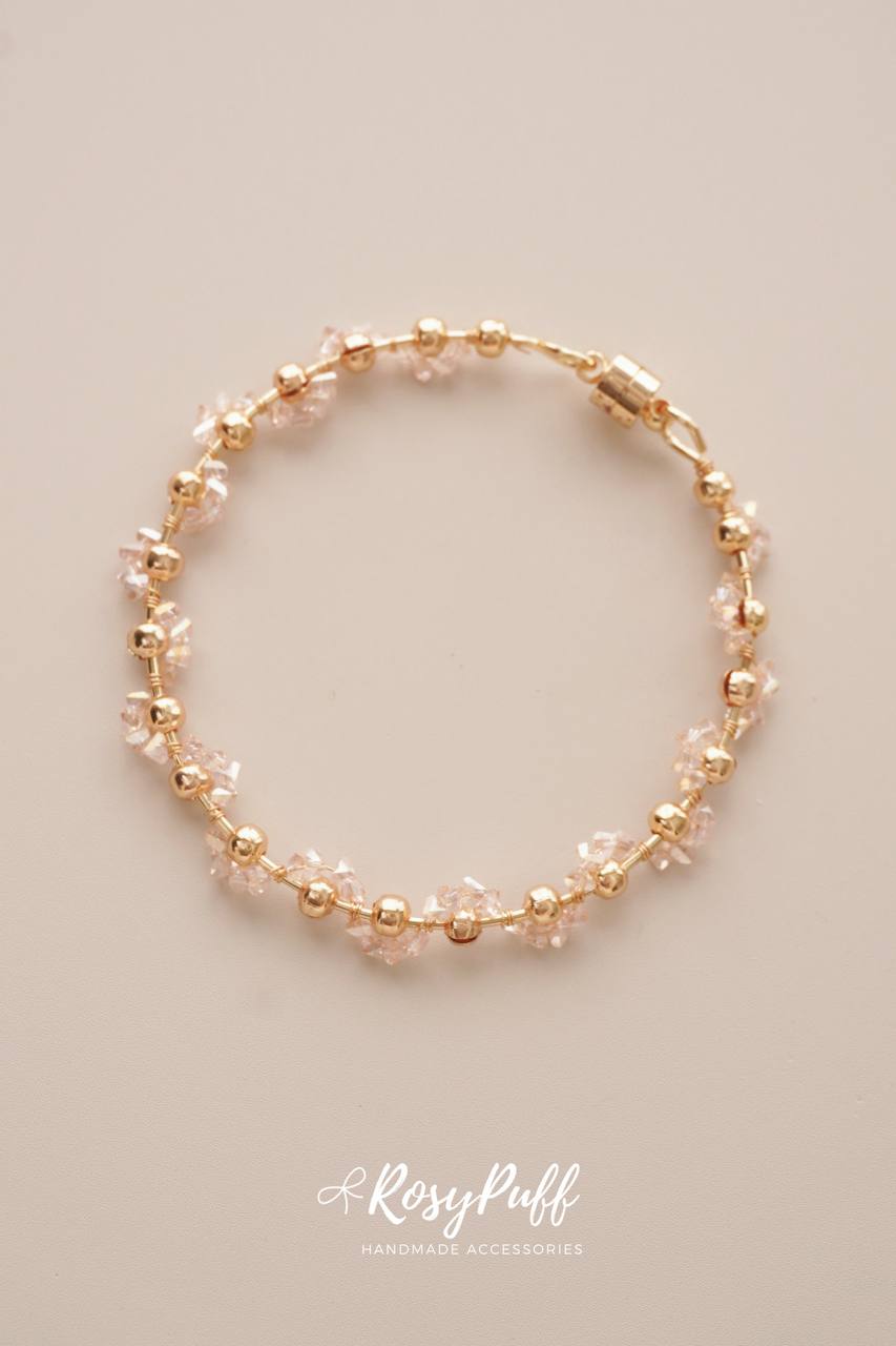 Pink Baby Breath Bracelet