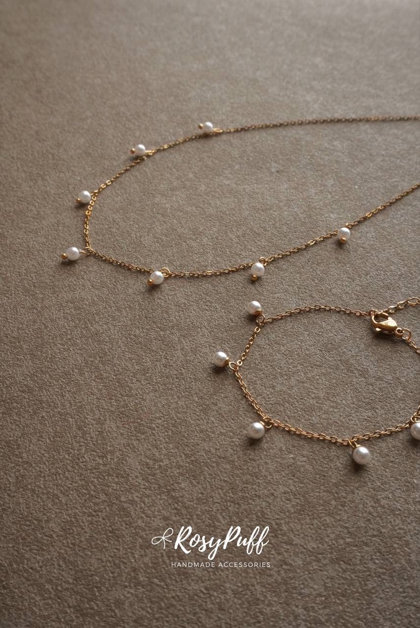 Aria Pearls Necklace ( Water Resistant )