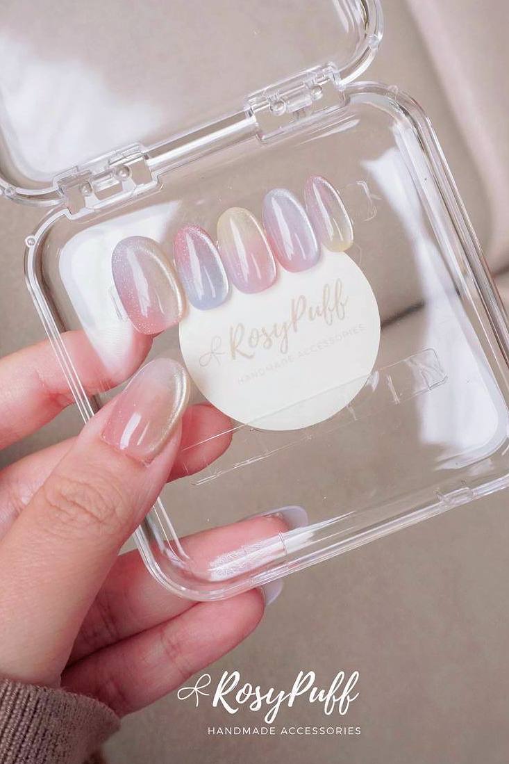 Rainbow Cat Eyes Press-On Nails