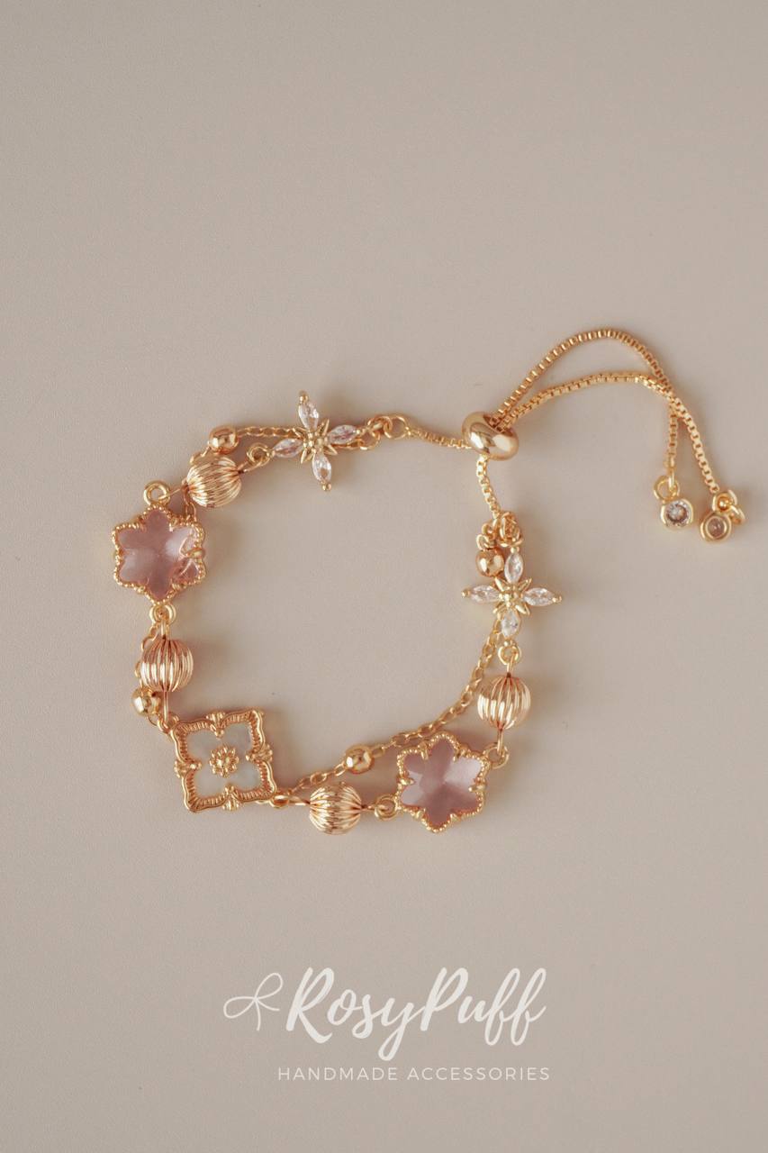 Snowy Stardust Bracelet In Pink 2.0