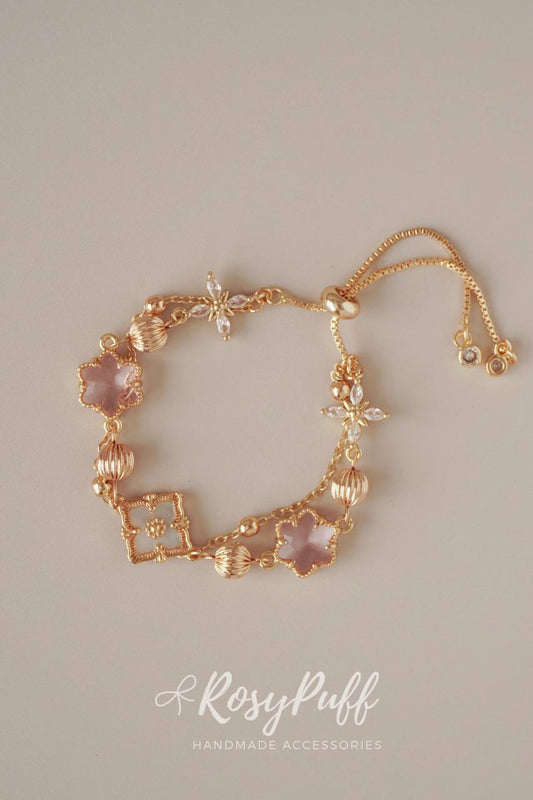 Snowy Stardust Bracelet In Pink 2.0
