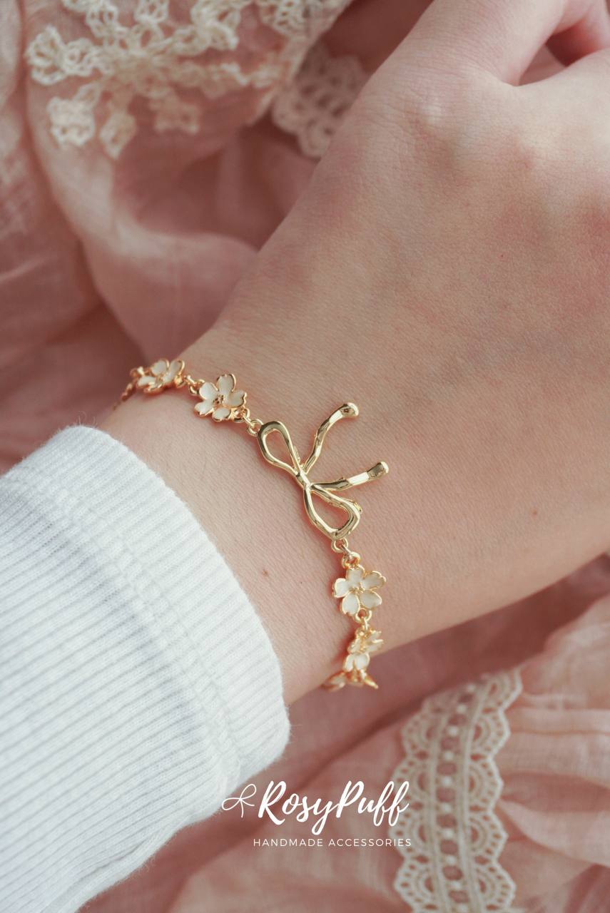 Pastel Pink Sakura Bow Bracelet