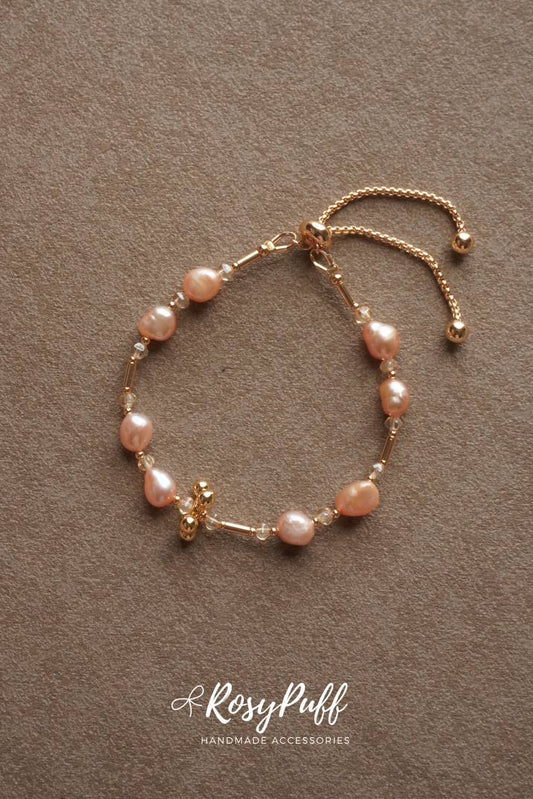 Champagne Pearl Veil Bracelet
