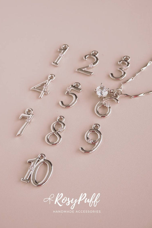 Lucky Fortune Number Necklace In Silver