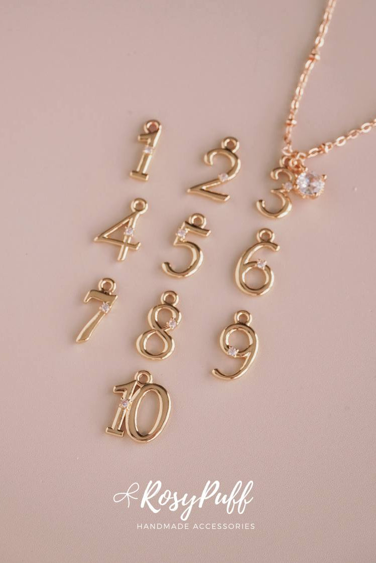Lucky Fortune Number Necklace In Gold