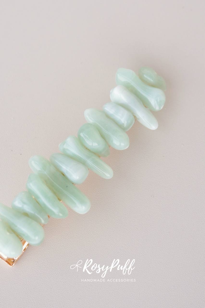 Tiffany Blue Crystal Hair clip