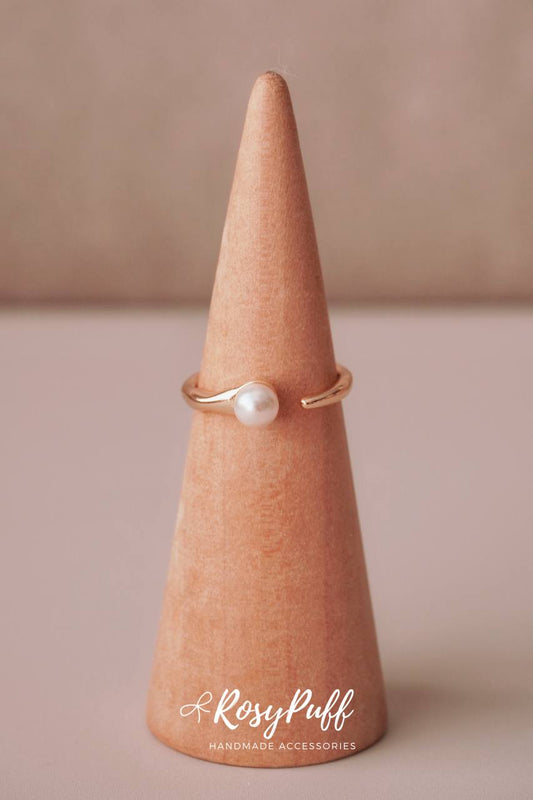 Minimalist Swarovski Pearl Ring