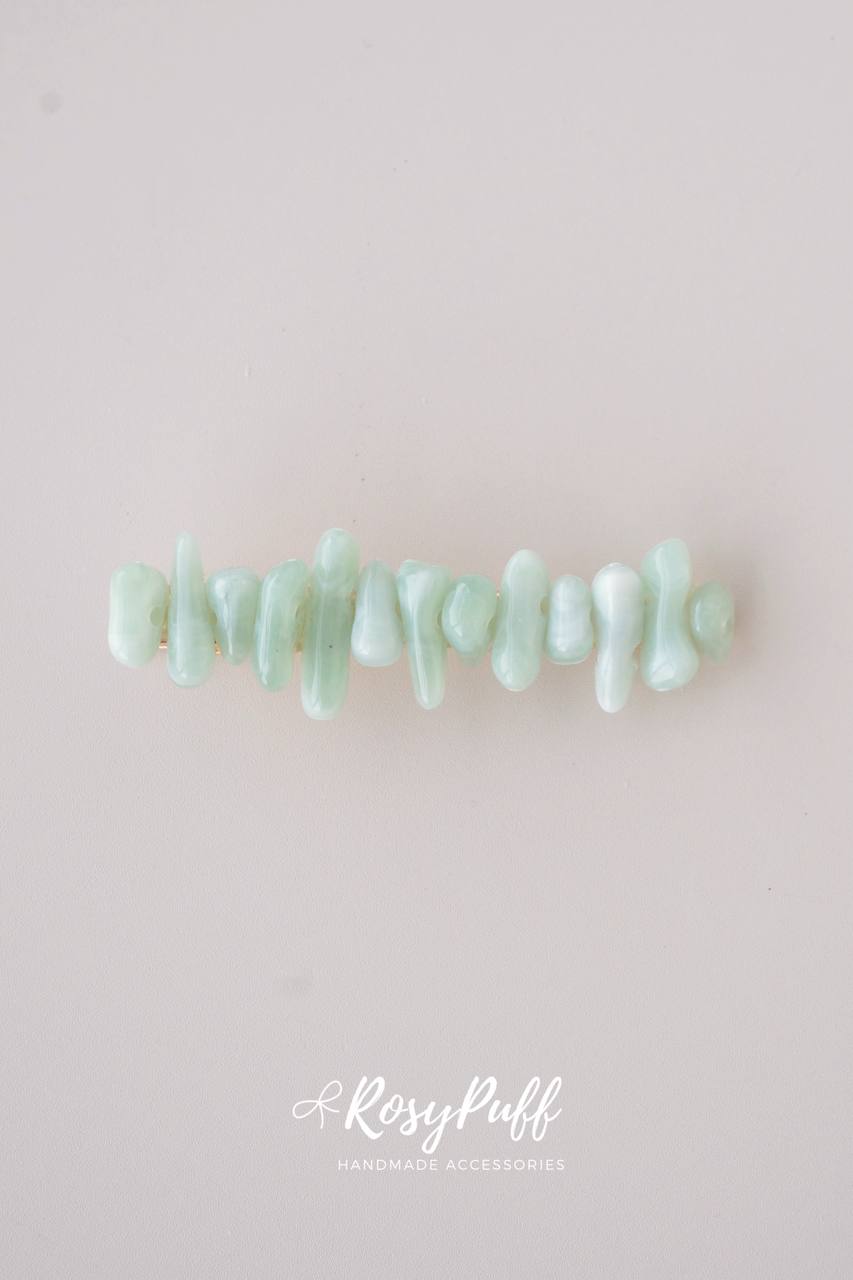 Tiffany Blue Crystal Hair clip