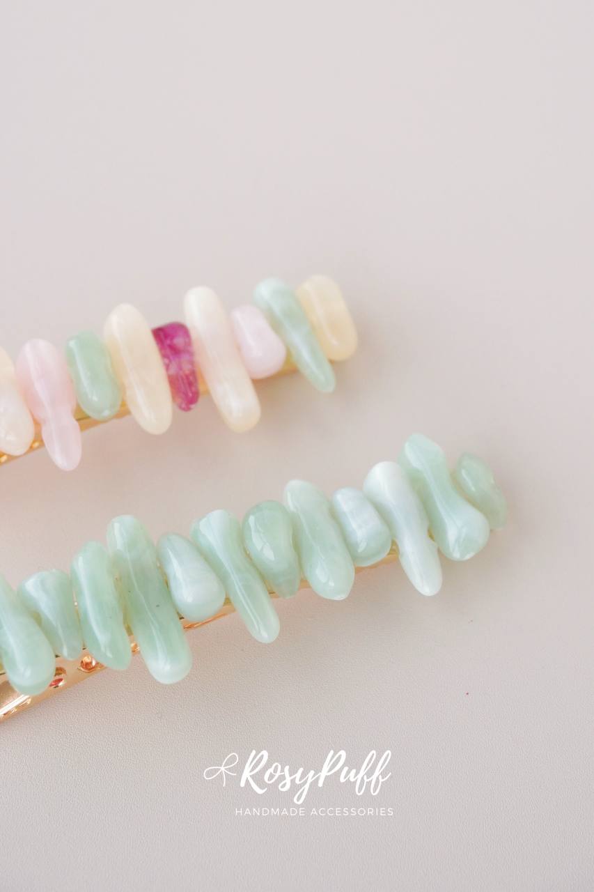 Rainbow Crystal Hair Clip