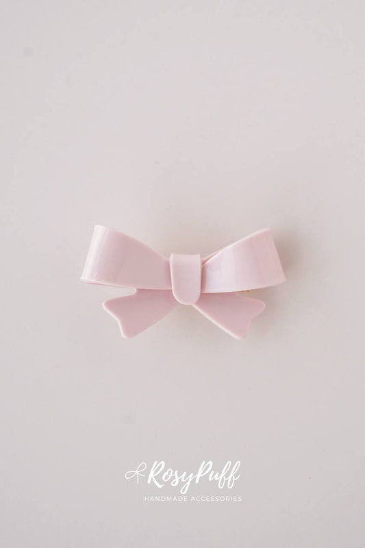 Petite Pink Bow Hair Clip