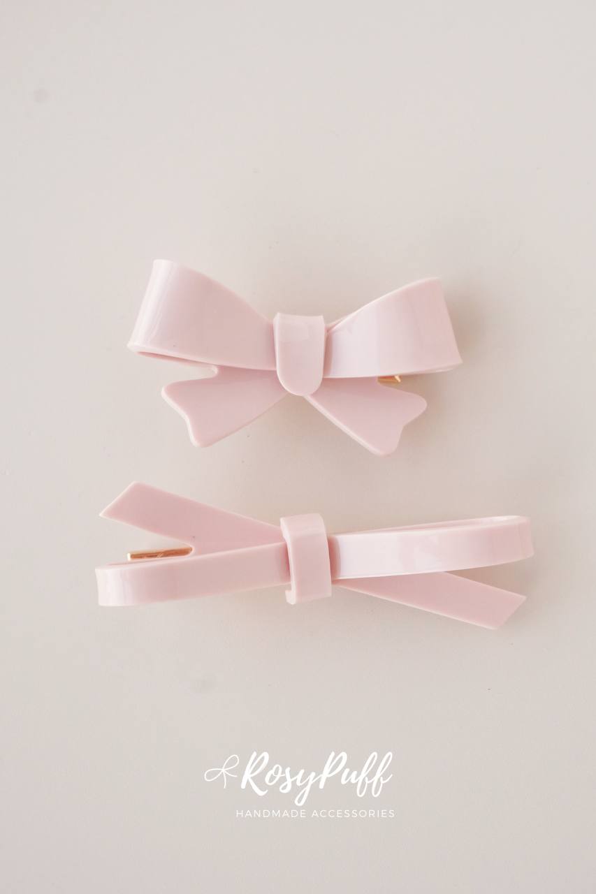 Petite Pink Bow Hair Clip