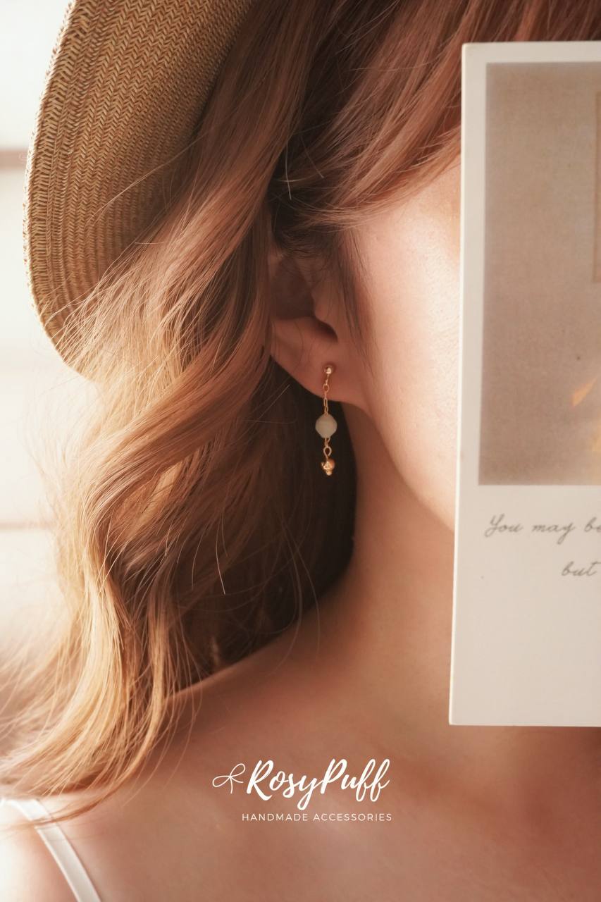 Aquamarine Stone Earrings