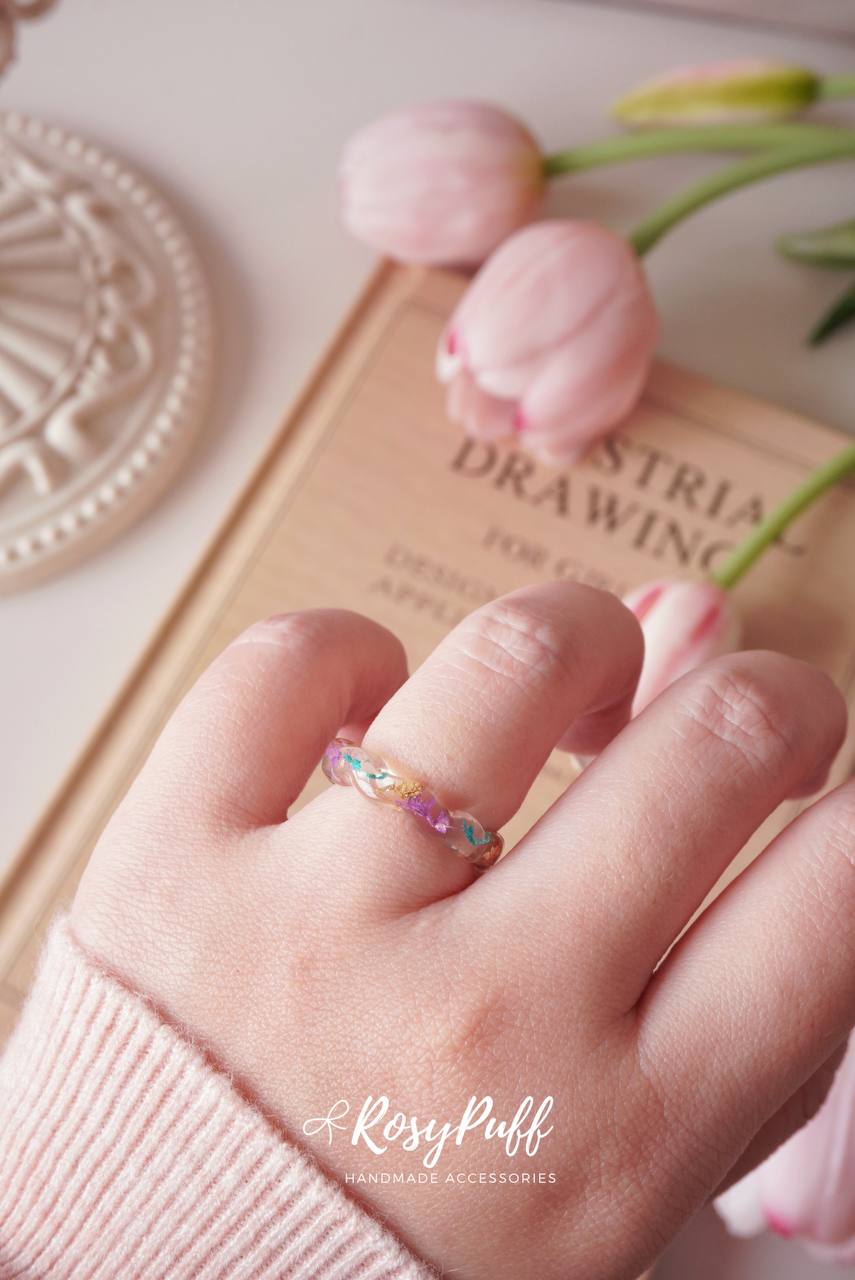 Bloom Within Ring In Purple Violet