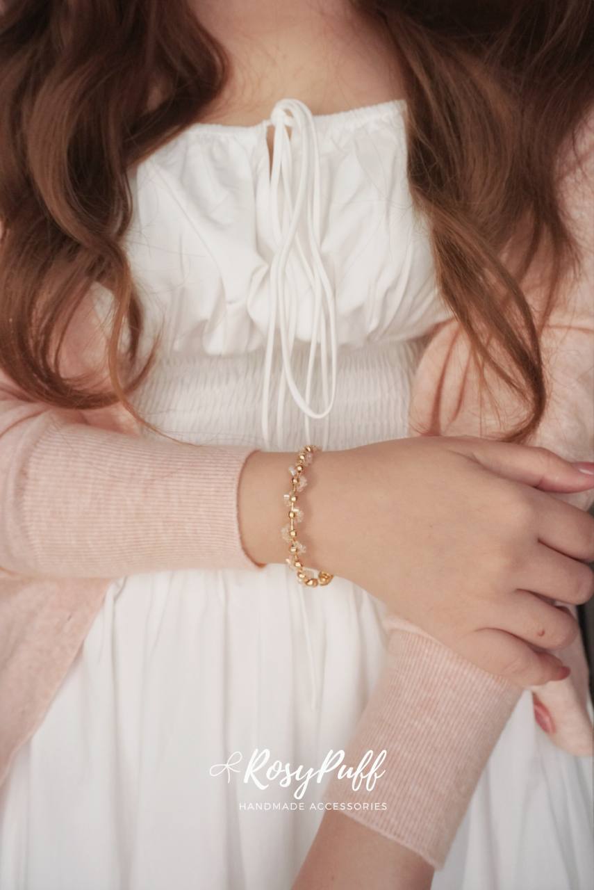 Pink Baby Breath Bracelet