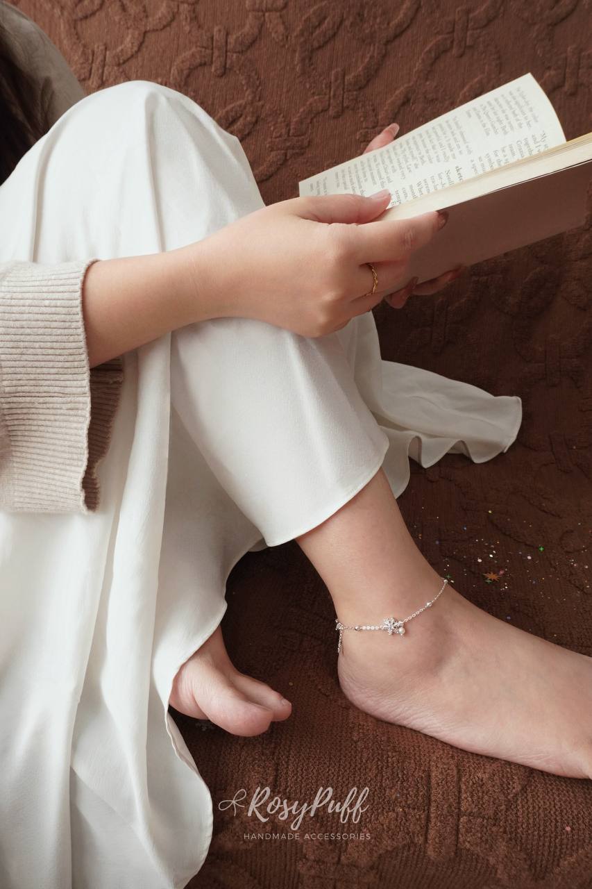 Silver Frosting Anklet