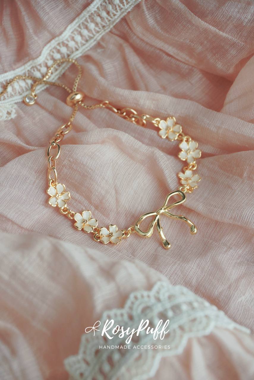 Pastel Pink Sakura Bow Bracelet