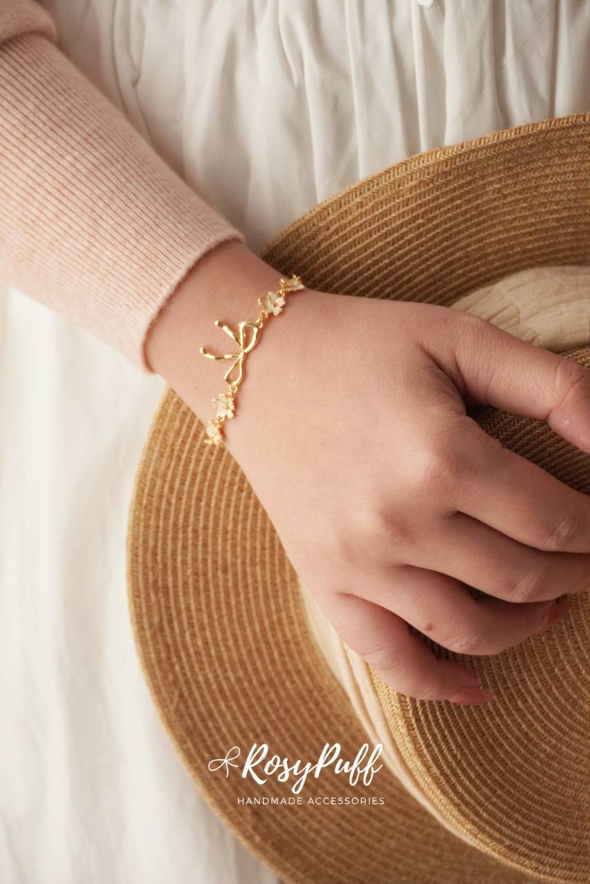 Pastel Pink Sakura Bow Bracelet