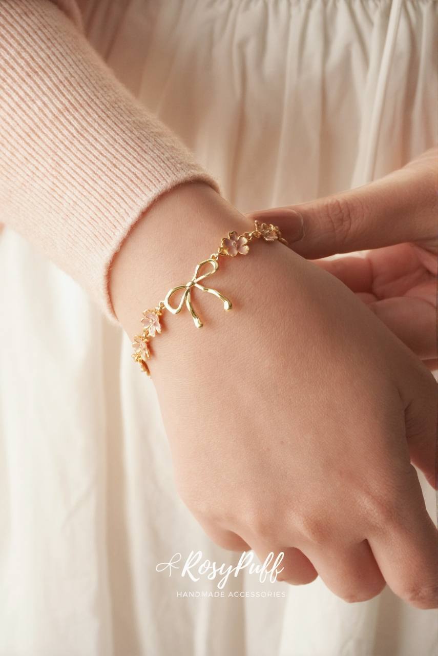 Violet Sakura Bow Bracelet