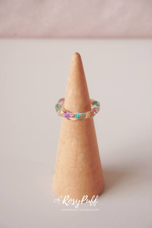 Bloom Within Ring In Purple Violet