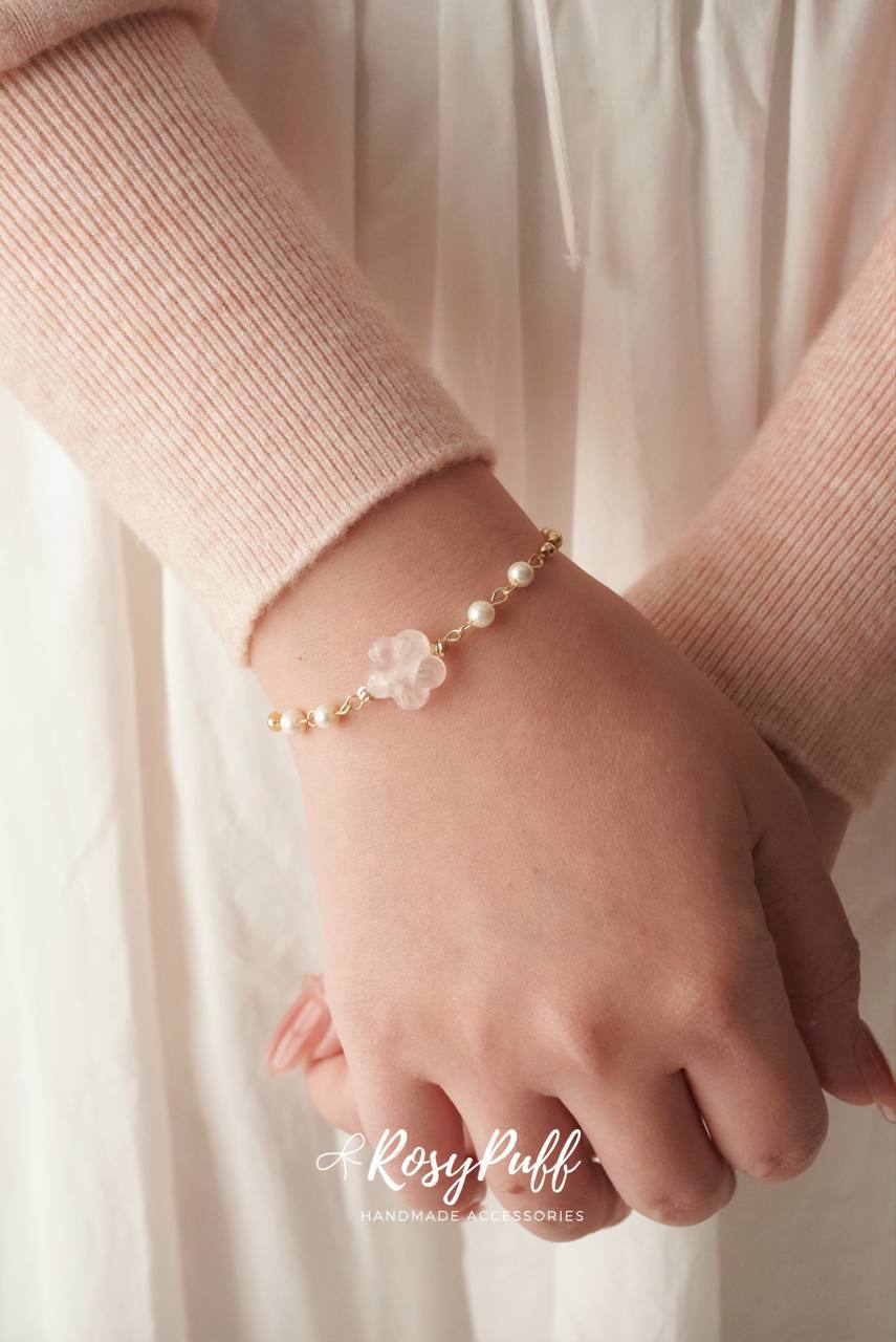Sakura Pink Crystal Bracelet