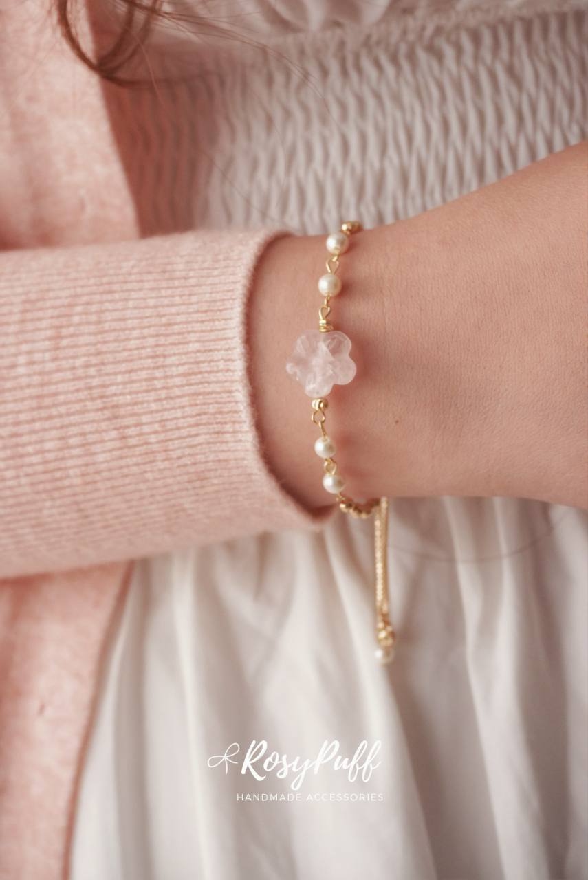 Sakura Pink Crystal Bracelet