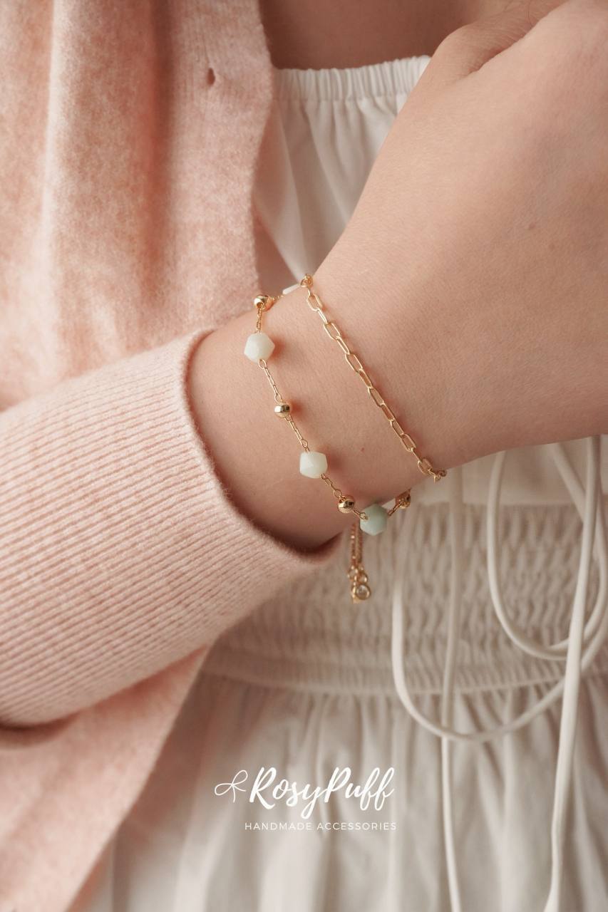 Aquamarine Stone Bracelet