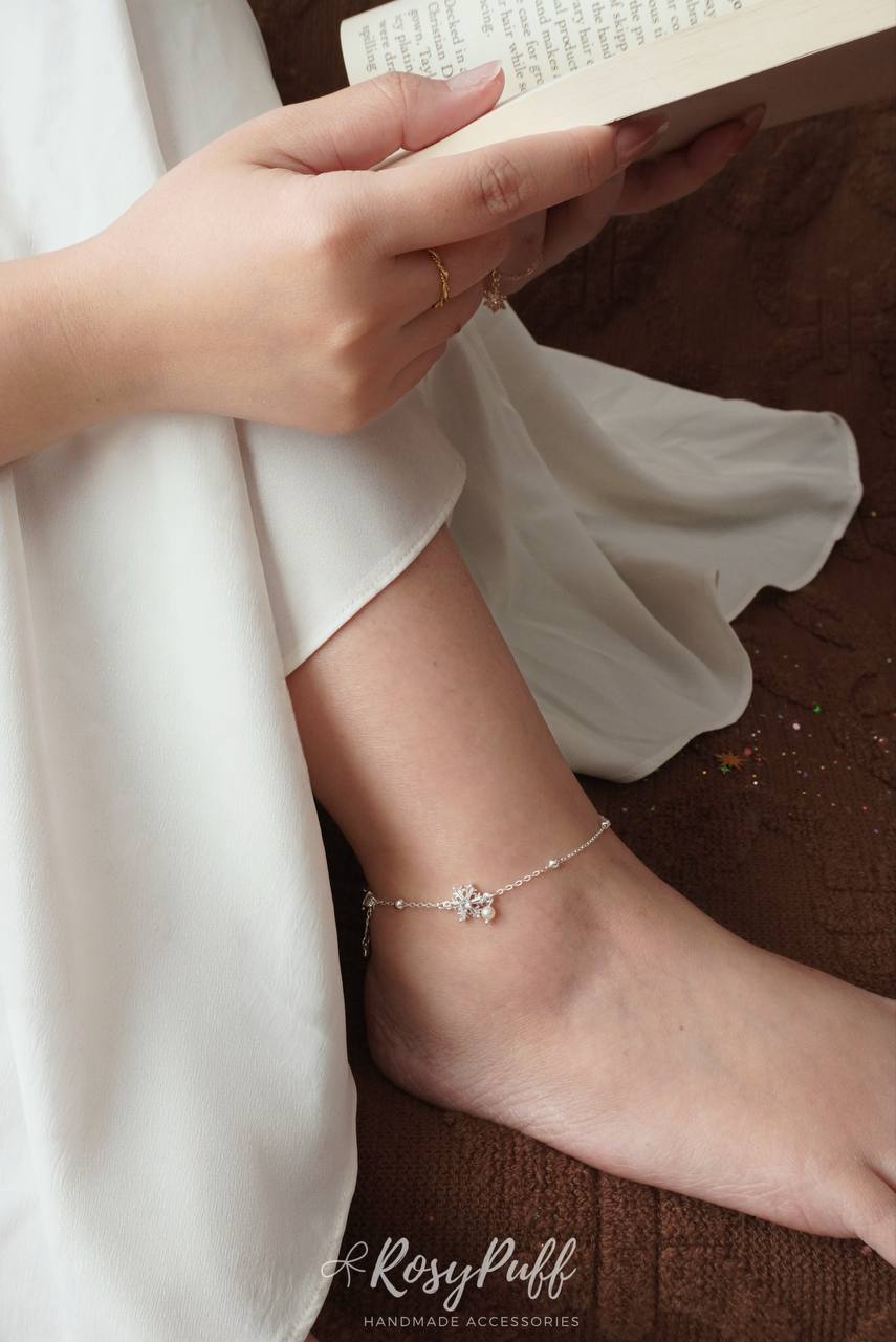 Silver Frosting Anklet